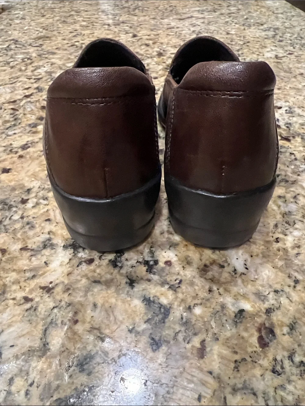Clarks Women’s Dark Brown Croc-Embossed Slip-On Loafers